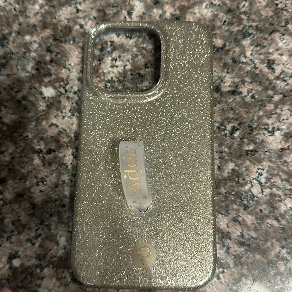 champagne sparkle iphone 14 pro loopy